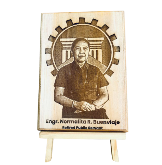 Engraved Wooden Portrait