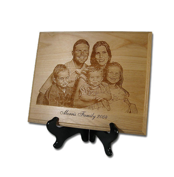 Engraved Wooden Portrait